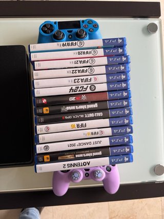 PS4 (PlayStation 4) Negra 500 GB, 2 Mandos