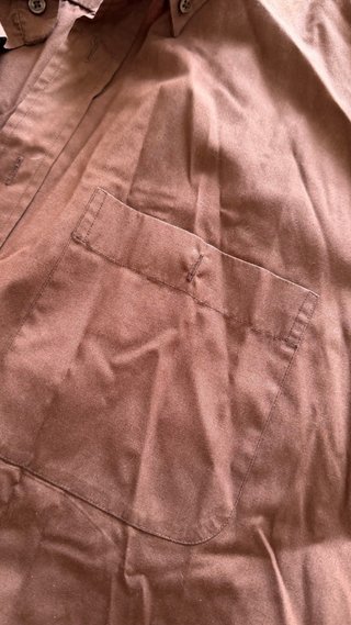 Camisa Dustin Manga Larga Marrón