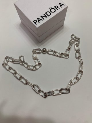 Collar Pandora Eslabones y Charm 50cm