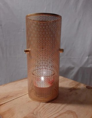 Portavelas diseño dorado
