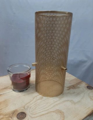 Portavelas diseño dorado