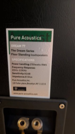 Altavoces Pure Acustics y amplificador Denon