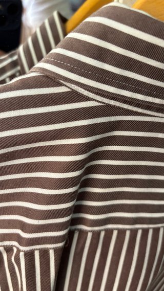 Camisa Pedro del Hierro Rayas Marrón Talla XL