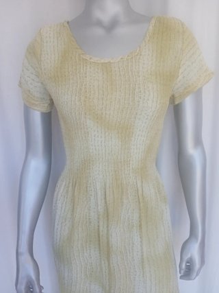 Vestido beige y amarillo