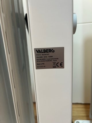 2 Radiadores de Aceite Valberg 1500W con Ruedas