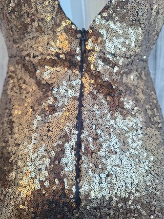 Vestido de fiesta dorado