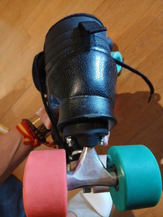 Patines Oxelo 4 Ruedas Negros Naranja