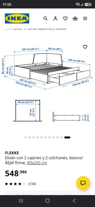 Diván Ikea Blanco