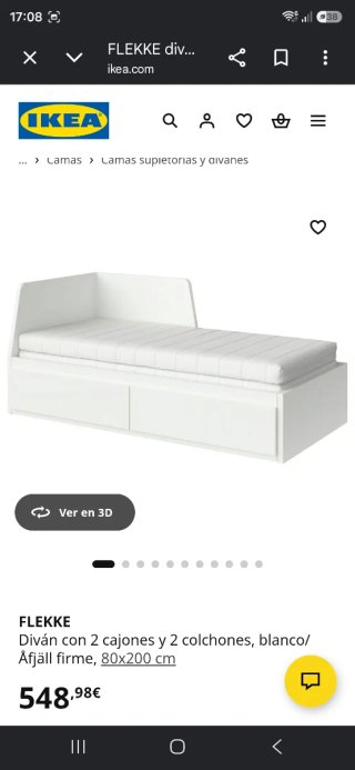 Diván Ikea Blanco