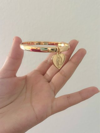Pulsera dorada virgen de Guadalupe