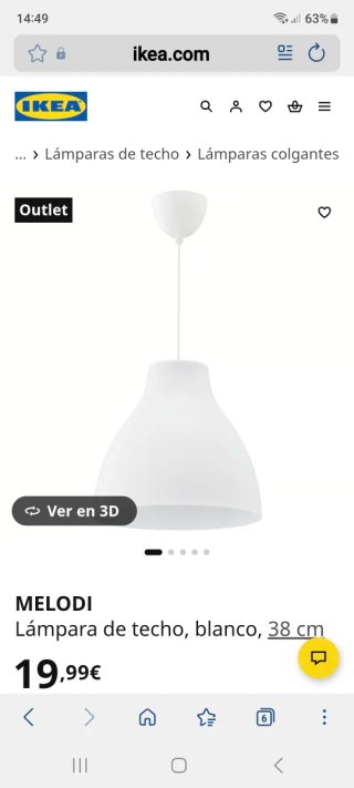 Lámparas de techo Melodi Ikea (2 unidades)