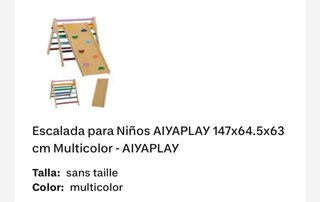 Triangolo Pikler AIYAPLAY 147cm Multicolore.