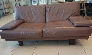 2 Divani design Natuzzi Vintage pelle marrone anni '70