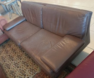2 Divani design Natuzzi Vintage pelle marrone anni '70
