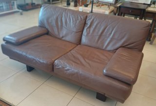 2 Divani design Natuzzi Vintage pelle marrone anni '70