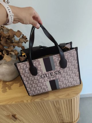 Bolso Guess Rosa y Gris