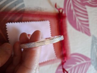 Pulsera plata 925 con acabado texturizado