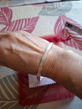Pulsera plata 925 con acabado texturizado