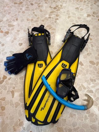 Juego Aletas, Gafas y Tubo Buceo