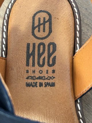 Sandalias Piel Talla 38 Negro Marrón