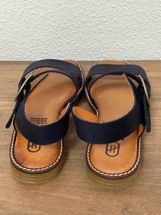 Sandalias Piel Talla 38 Negro Marrón