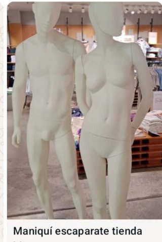 Maniquí de , escaparate juntos 80 ,separados 35
