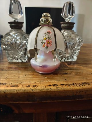 Juego 3 botellas cristal y perfume vintage