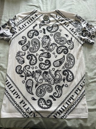 Camiseta Philipp Plein Calavera Negra y Blanca