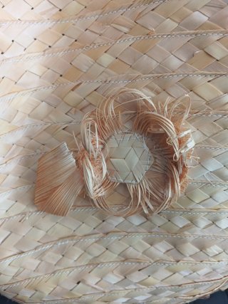 Bolso de playa mimbre hecho a mano