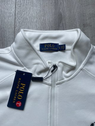 Polo Ralph Lauren Jersey Blanco Media Cremallera