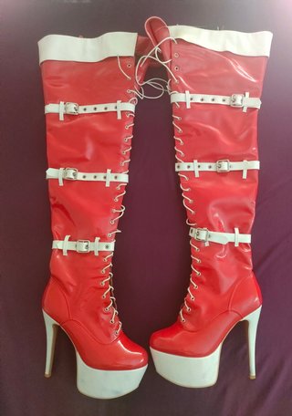 Botas poledance tacón de aguja nuevas pleaser n 40