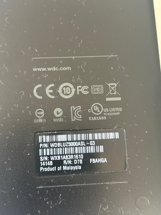 Disco Duro Externo WD 500GB My Passport Mac