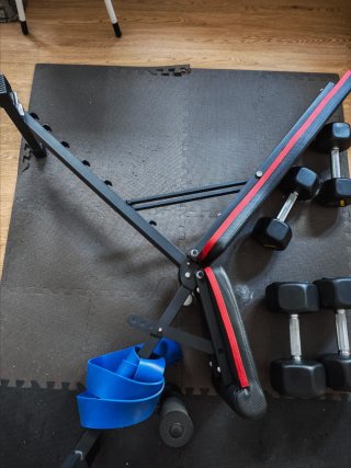 Mancuernas ZIVA 15 Kg + ziva 7,5 kg +Banco Muscula