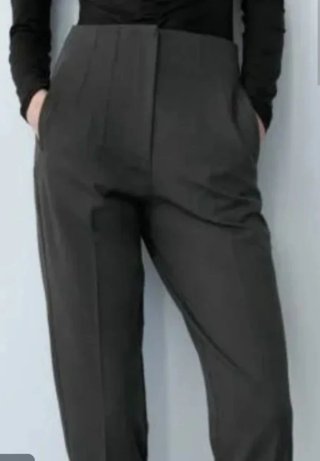 Pantalón Zara Talla S Gris