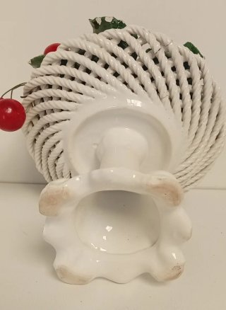 FRUTERO DE CENTRO DE MESA DE CERAMICA CEREZAS