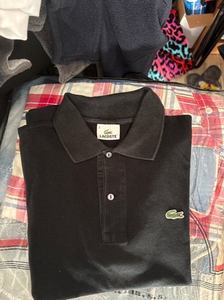 Polo Lacoste Negro Talla M