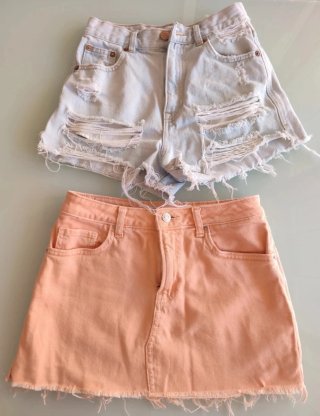 Lote 2 faldas y un short talla 34