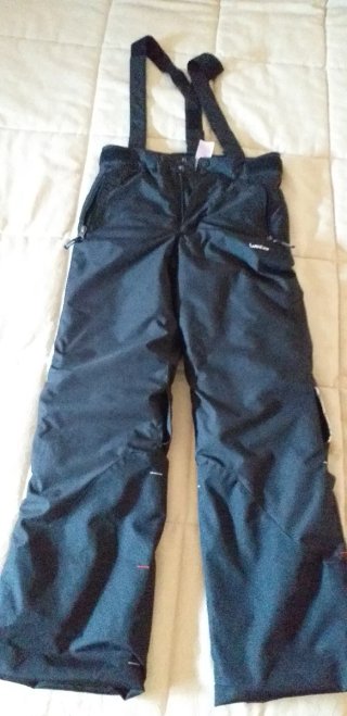Pantalón de esquí niño/a 5-13 años, negro.