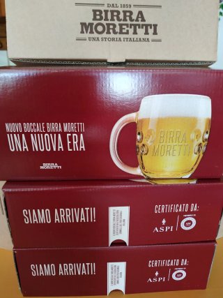 Birra Moretti Set 6 Boccali Vetro