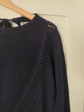 Jersey Okeysi azul marino calado mujer