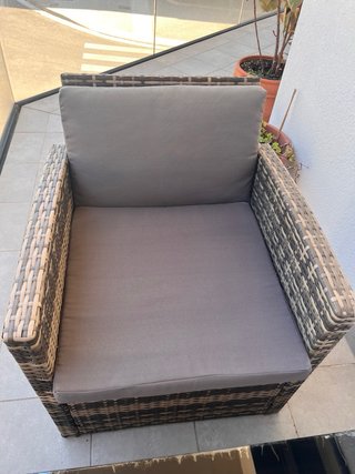 Conjunto Terraza Ratán y Cristal