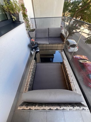 Conjunto Terraza Ratán y Cristal