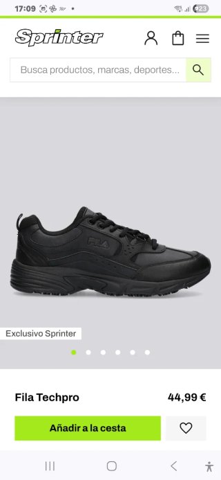 Zapatillas deportivas FILA  TECHPRO Color negro.