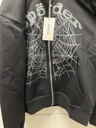 Sudadera Sp5der Negra con Telaraña