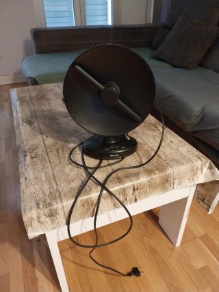 Antena Philips Negra Redonda