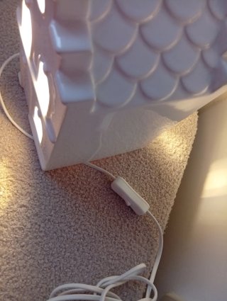 Lámpara Casita Porcelana Ikea Blanca