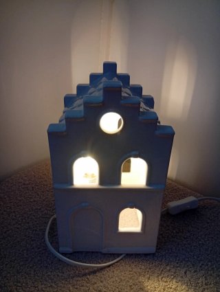 Lámpara Casita Porcelana Ikea Blanca