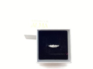anillo plata 925mm con piedra con diamante de laboratorio