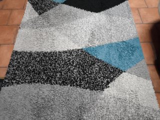 Alfombra juvenil geométrica poliéster