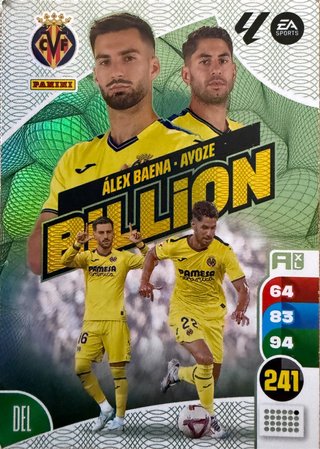Cromo Alex Baena y Ayoze Panini